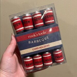 Beer Can Corn Holders - Red